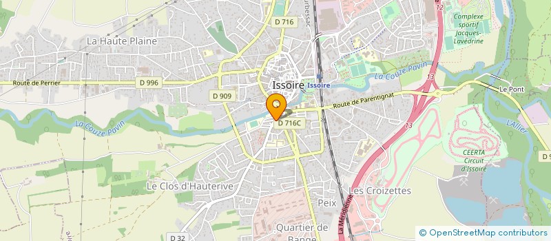 localisation de l'entreprise MONSIEUR OLIVIER CAIRETY  ISSOIRE