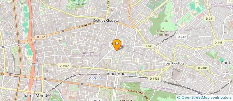 localisation de l'entreprise MONSIEUR OLIVIER CALIEZ à VINCENNES