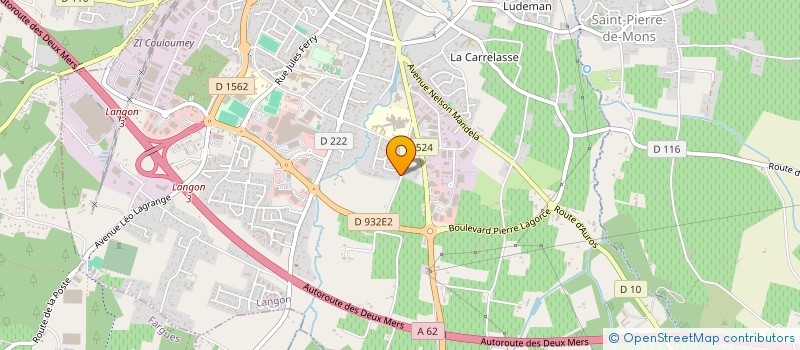 localisation de l'entreprise MONSIEUR OLIVIER CALVINHO  LANGON