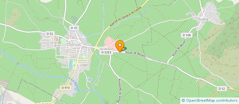 localisation de l'entreprise MONSIEUR OLIVIER CARBONNEL  OLONZAC