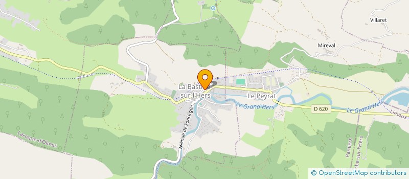 localisation de l'entreprise MONSIEUR OLIVIER CASSAGNET à LA BASTIDE-SUR-L'HERS