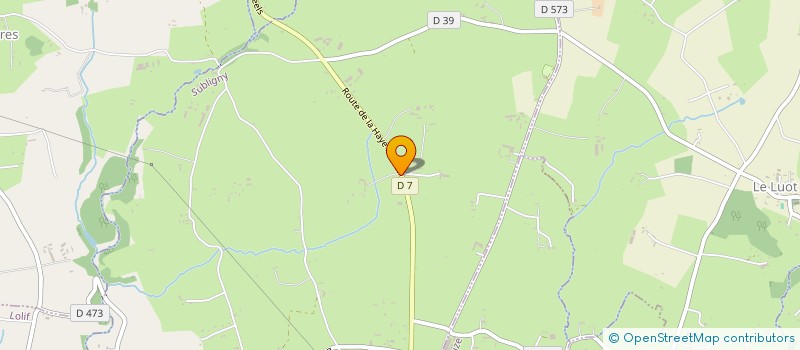 localisation de l'entreprise MONSIEUR OLIVIER CATHERINE  SUBLIGNY