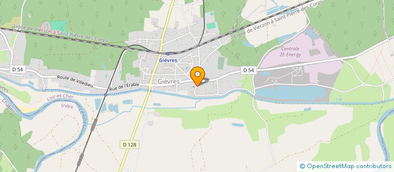 localisation de l'entreprise MONSIEUR OLIVIER CHANTOME  GIEVRES