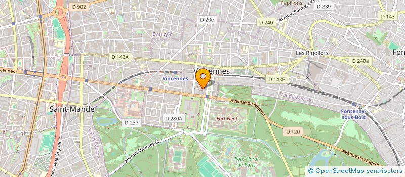 localisation de l'entreprise MONSIEUR OLIVIER CHASSAING  VINCENNES