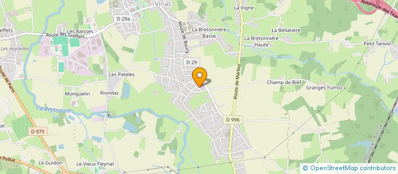 localisation de l'entreprise MONSIEUR OLIVIER CHAUMONT à VIRIAT
