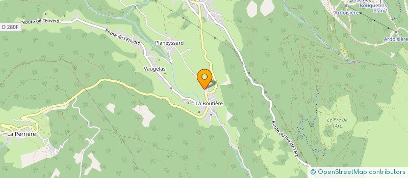 localisation de l'entreprise MONSIEUR OLIVIER CHAUVET  LAVAL-EN-BELLEDONNE