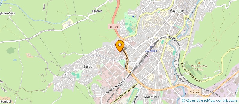 localisation de l'entreprise MONSIEUR OLIVIER CHAUVET à AURILLAC