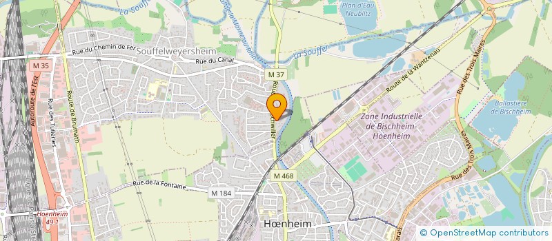 localisation de l'entreprise MONSIEUR OLIVIER CHOFFEL  SOUFFELWEYERSHEIM