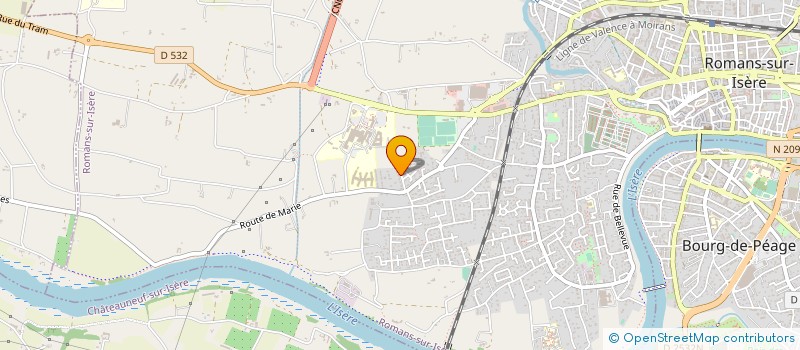 localisation de l'entreprise MONSIEUR OLIVIER CHRISTIN  ROMANS-SUR-ISERE