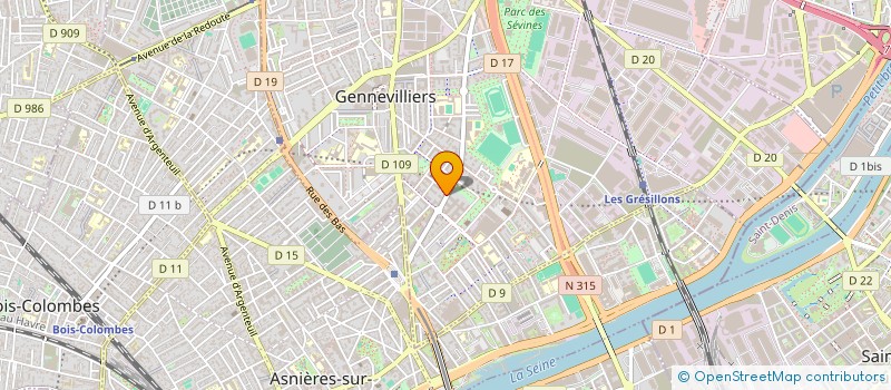 localisation de l'entreprise MONSIEUR OLIVIER CLEUVENOT à GENNEVILLIERS