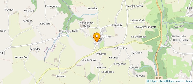 localisation de l'entreprise MONSIEUR OLIVIER CLOAREC  LOC-EGUINER