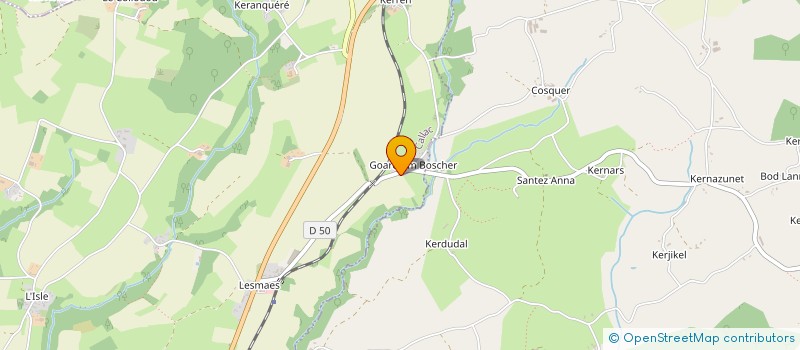 localisation de l'entreprise MONSIEUR OLIVIER COAIL  CALLAC