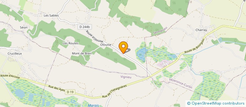 localisation de l'entreprise MONSIEUR OLIVIER CORMIER  SERMERIEU