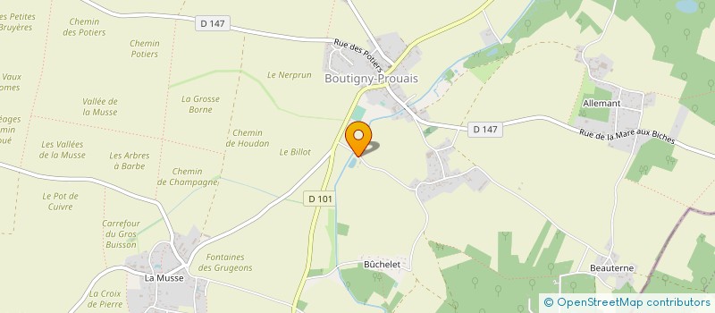 localisation de l'entreprise MONSIEUR OLIVIER COTTET à BOUTIGNY-PROUAIS