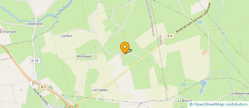 localisation de l'entreprise MONSIEUR OLIVIER COUAVOUX  SAINT-GERMAIN-LESPINASSE