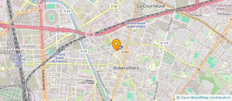 localisation de l'entreprise MONSIEUR OLIVIER COUPRY à AUBERVILLIERS