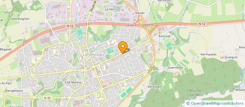 localisation de l'entreprise MONSIEUR OLIVIER CREAC'H à LANDIVISIAU