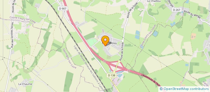 localisation de l'entreprise MONSIEUR OLIVIER CURIEUX  CHAULGNES