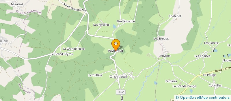 localisation de l'entreprise MONSIEUR OLIVIER D AUZAC DE LA MARTINIE à ORGEDEUIL
