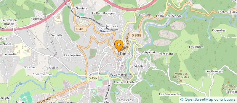 localisation de l'entreprise MONSIEUR OLIVIER DAILLAN  THIERS