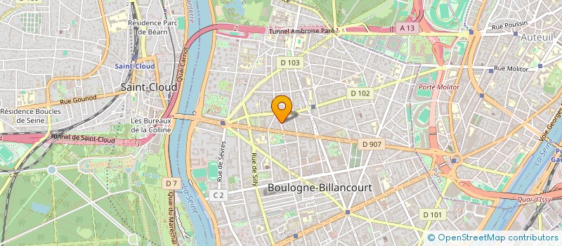 localisation de l'entreprise MONSIEUR OLIVIER DAVAZE à BOULOGNE-BILLANCOURT