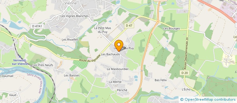 localisation de l'entreprise MONSIEUR OLIVIER DEBORD à VERNEUIL-SUR-VIENNE
