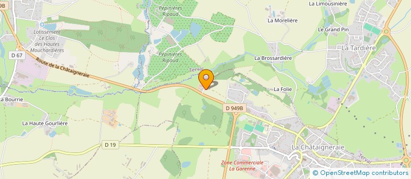 localisation de l'entreprise MONSIEUR OLIVIER DELAHAYE  LA CHATAIGNERAIE