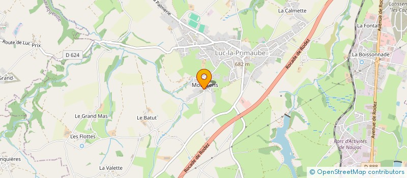 localisation de l'entreprise MONSIEUR OLIVIER DELCROIX  LUC-LA-PRIMAUBE