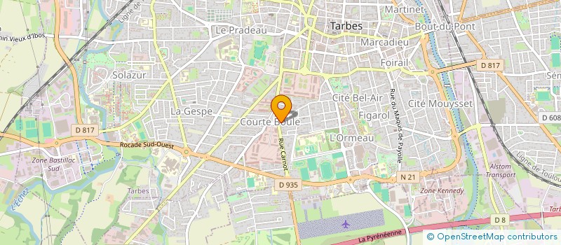 localisation de l'entreprise MONSIEUR OLIVIER DELESCLUSE  TARBES