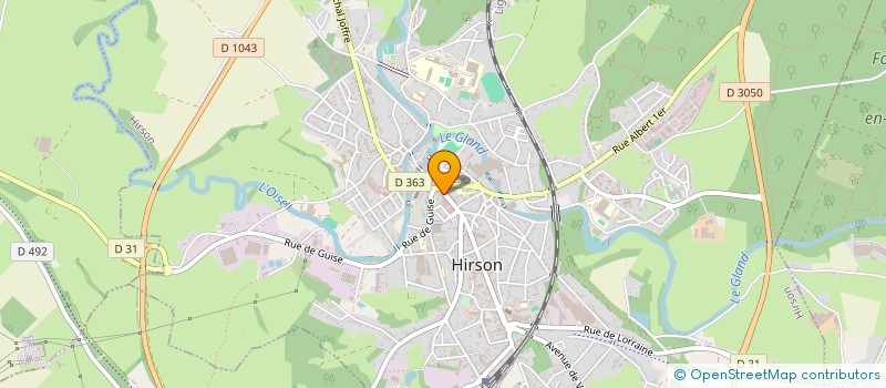 localisation de l'entreprise MONSIEUR OLIVIER DEROSIER  HIRSON