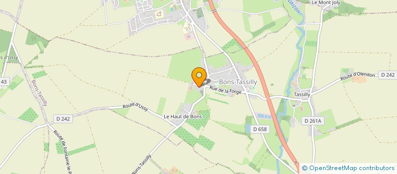 localisation de l'entreprise MONSIEUR OLIVIER DESCHAMPS  BONS-TASSILLY