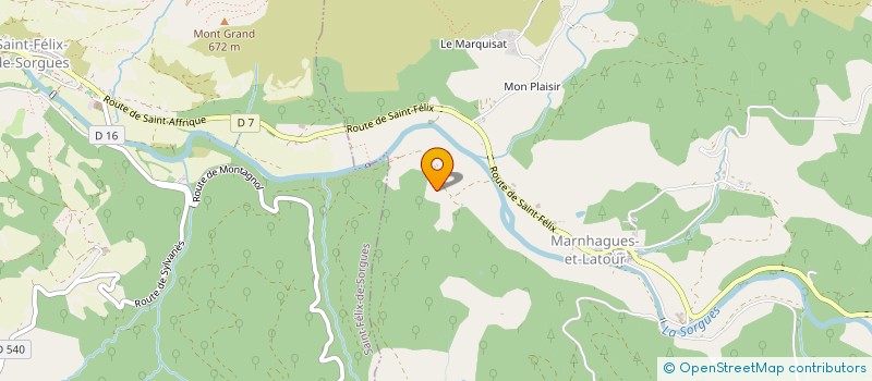 localisation de l'entreprise MONSIEUR OLIVIER DESPLAS  MARNHAGUES-ET-LATOUR