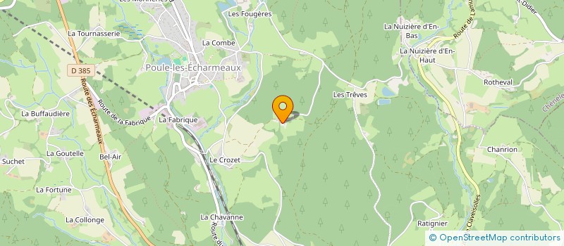 localisation de l'entreprise MONSIEUR OLIVIER DESSALLES  POULE-LES-ECHARMEAUX