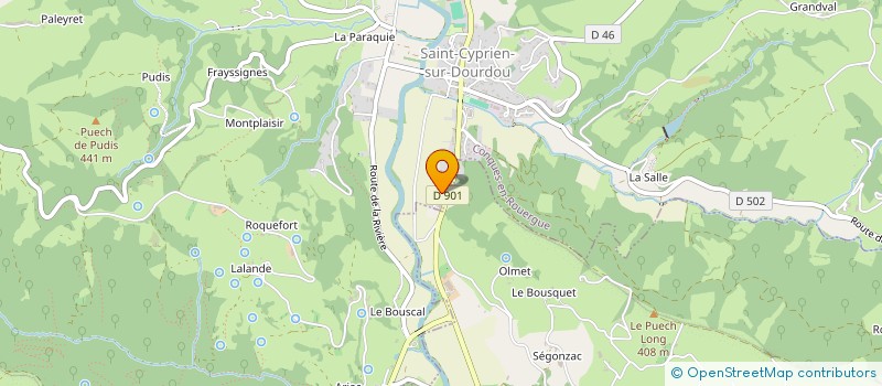 localisation de l'entreprise MONSIEUR OLIVIER DOMERGUE  CONQUES-EN-ROUERGUE