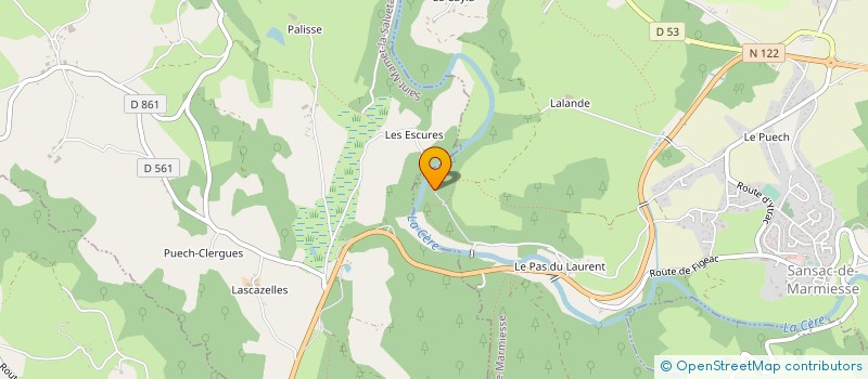 localisation de l'entreprise MONSIEUR OLIVIER DOMERGUES à SANSAC-DE-MARMIESSE