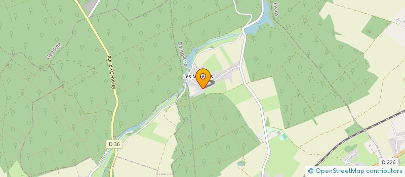 localisation de l'entreprise MONSIEUR OLIVIER DRUHEN  DAMPIERRE