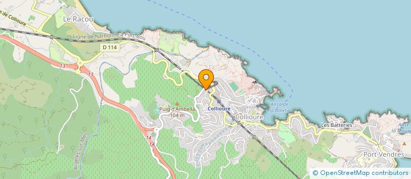 localisation de l'entreprise MONSIEUR OLIVIER DU BREUIL HELION DE LA GUERONNIERE  COLLIOURE