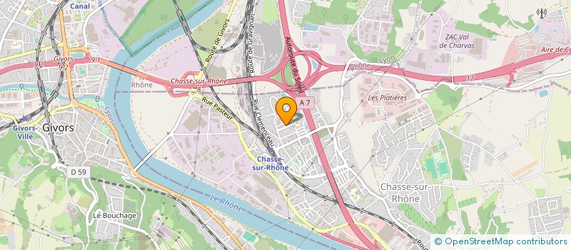 localisation de l'entreprise MONSIEUR OLIVIER DUGAS DE BAUDAN  CHASSE-SUR-RHONE