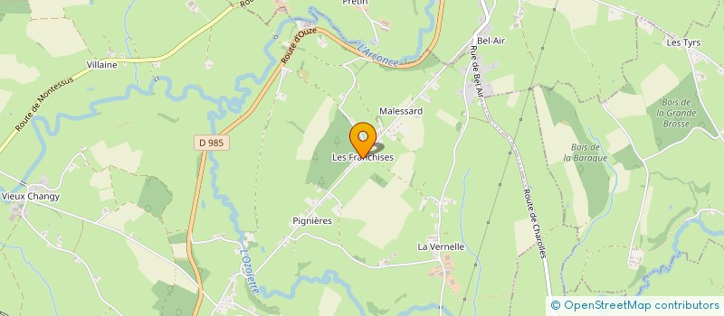 localisation de l'entreprise MONSIEUR OLIVIER DUMONTET  CHANGY