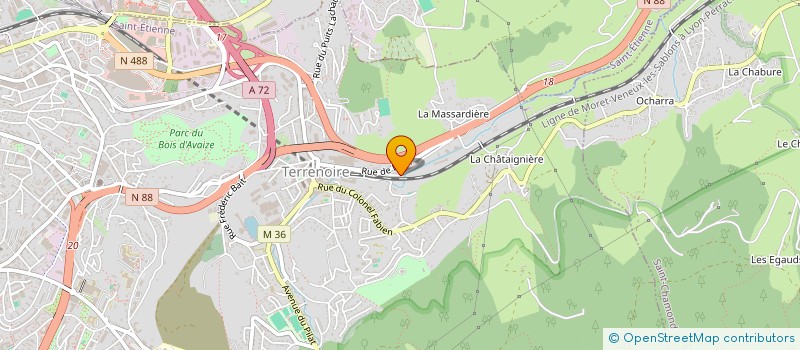 localisation de l'entreprise MONSIEUR OLIVIER DUMUR  SAINT-ETIENNE