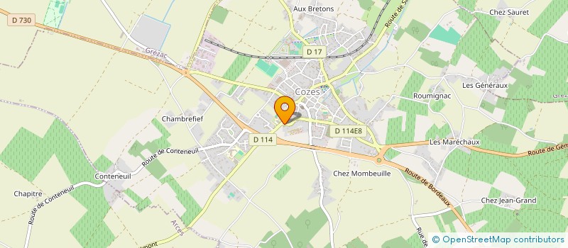 localisation de l'entreprise MONSIEUR OLIVIER DUPRAT  COZES