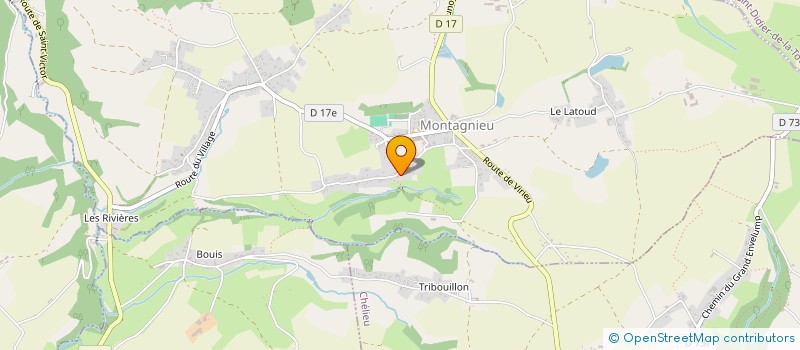 localisation de l'entreprise MONSIEUR OLIVIER DURAND-GRATIAN à MONTAGNIEU