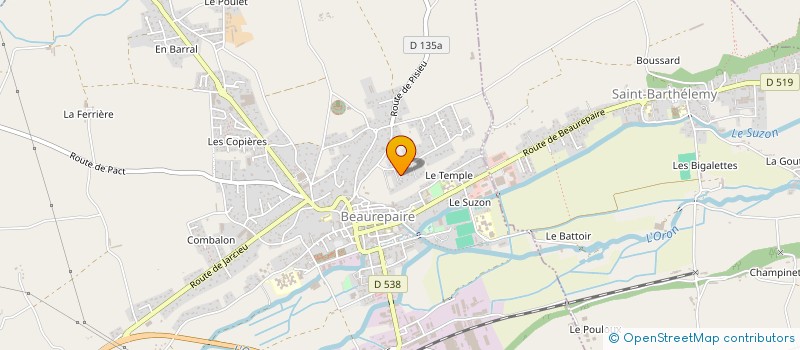 localisation de l'entreprise MONSIEUR OLIVIER DURIEUX à BEAUREPAIRE