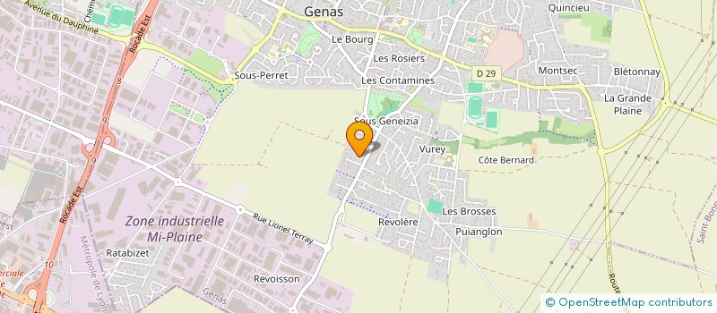 localisation de l'entreprise MONSIEUR OLIVIER DUZELIER  GENAS