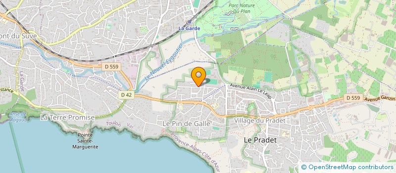 localisation de l'entreprise MONSIEUR OLIVIER FARENC à LE PRADET