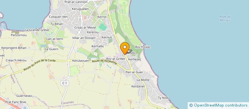 localisation de l'entreprise MONSIEUR OLIVIER FAUQUEUX  CARANTEC