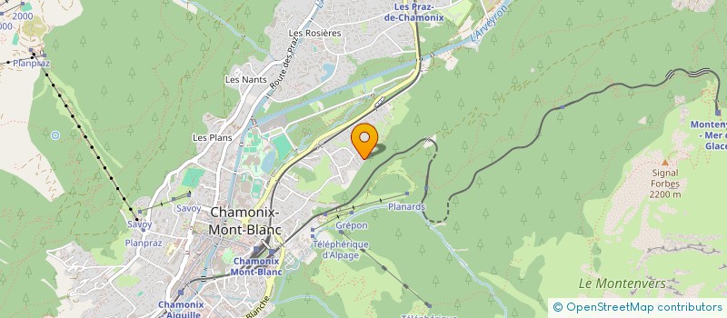 localisation de l'entreprise MONSIEUR OLIVIER FERRAGE  CHAMONIX-MONT-BLANC