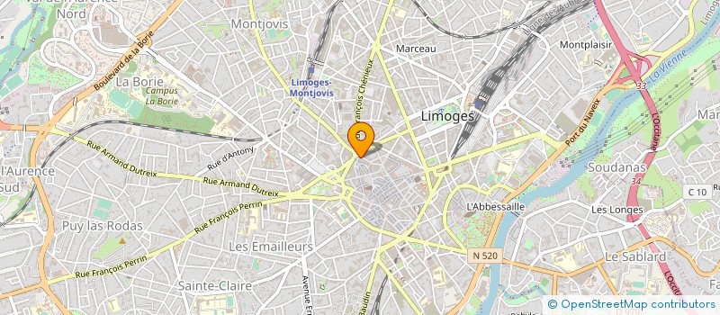 localisation de l'entreprise MONSIEUR OLIVIER FONDANEICHE à LIMOGES