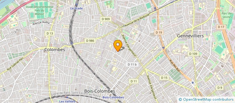 localisation de l'entreprise MONSIEUR OLIVIER FONTAINE à BOIS-COLOMBES