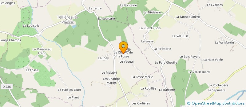 localisation de l'entreprise MONSIEUR OLIVIER FOSSEY à TELLIERES-LE-PLESSIS